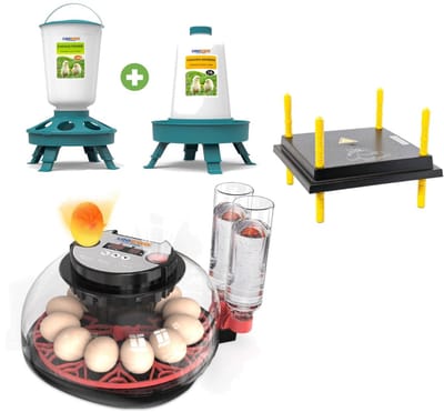 UniEgg® 12H Expert Volautomatische Broedmachine 12 tot 60 eieren - volledig geautomatiseerd broedproces - inclusief waterflessen - 1,5 liter en 1,5kg set - automatisch keersysteem - geschikt voor diverse soorten eieren - warmteplaat
