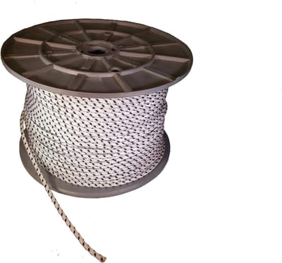 Nylon Touw - Rolluik Koord - Rolluiken Repareren - Universele Compatibiliteit - 5 m lang 45 mm dik - Zwart Wit
