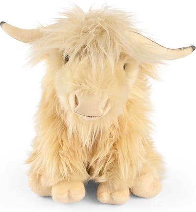 Knuffel Schotse Hooglander wit met geluid