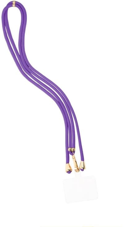 Yehwang - Telefoonkoord subtiele print - Paars - Cadeau - Geschikt voor iPhone - Geschikt voor Samsung - Universeel - Phone cord - Telefoonketting - Koord voor telefoon
