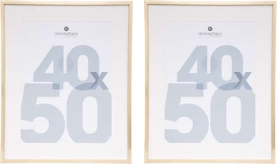 Atmosphera Fotolijstje Manu - 2x - met passe partout - voor een foto van 40 x 50 cm - goud - MDF/Glas - Klassieker