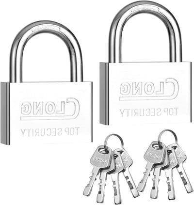 Weerbestendige 40mm Hangslot Set met Sleutels - Ideaal voor Koffers, Kasten en Garages - 2 Stuks met 8 Sleutels voor Veiligheid en Bescherming