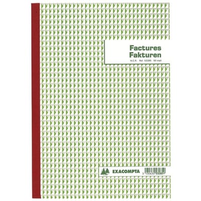 Exacompta factuurboek formaat 21 x 297 cm tweetalig tripli (50 x 3 vel)