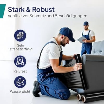 Stretchfolie 50 cm - Zwarte Wikkelfolie voor Meubels en Verhuizingen