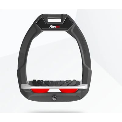 Veiligheidsstijgers voor paardrijden Ingebogen Ultra Grip Antraciet/Grijs/Rood Flex-On Safe-On