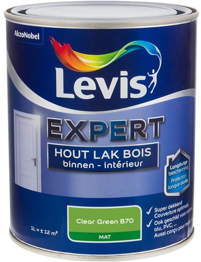 Levis - Expert Hout Lak Binnen Mat Mix - Clear Green B70 - Mengverf - 1 L