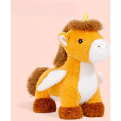 Schattige Eenhoorn Pegasus Pop Creatief Pluche Speelgoed Pony Pop Verjaardagscadeau Meisje 28 cm orange