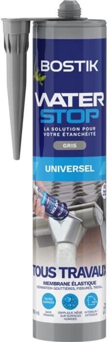 Waterdichtingsmembraan - BOSTIK - Waterstop - Lekreparatie - 290 ml patroon - Grijs
