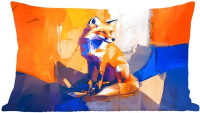 Sierkussens - Kussentjes Woonkamer - 60x40 cm - Vos - Oranje - Vormen - Abstract