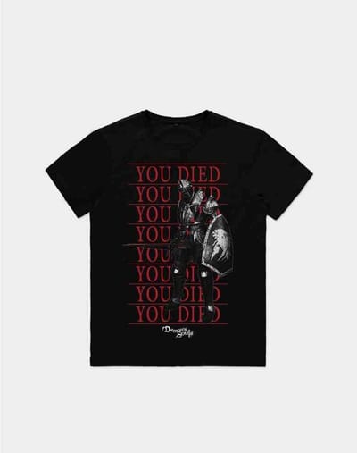 Demon's Souls Heren Tshirt -S- You Died Knight Zwart