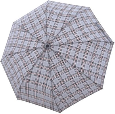 doppler paraplu Carbonsteel Duomatic Magic Karo Grey grijs veelkleurig