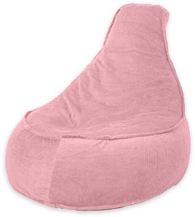 Drop & Sit Stoel Zitzak Ribstof - Zitzakfauteuil - Woonkamerzitzak – Rose – Junior – Voor Binnen