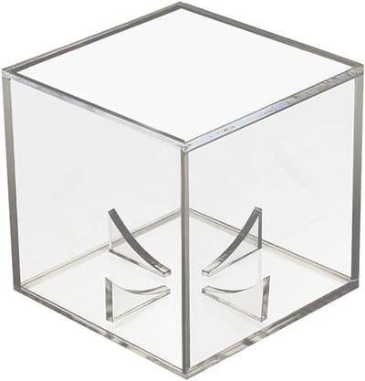 Acryl Display Case voor Tennis- en Baseballs, Transparant, UV-bescherming, Stofdicht, 8 x 8 x 8 cm, Perfect voor Verzamelaars