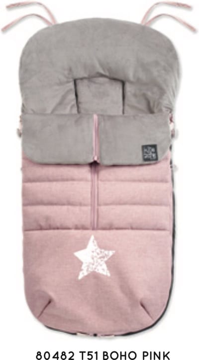 Jané Universele Voetenzak – Warme Winter Slaapzak – Fleece Binnenkant – Waterafstotend – 100 cm - Roze