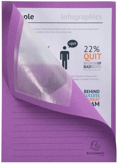 Exacompta 4x FOREVER® Pak van 100 venstermappen 120g/m2 - 22x31cm voor A4 - Lila - 50101E
