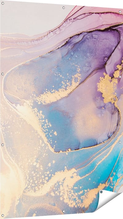 Gards Tuinposter Abstracte Kunst van Marmer - 100x150 cm - Tuindoek - Tuindecoratie - Wanddecoratie buiten - Tuinschilderij