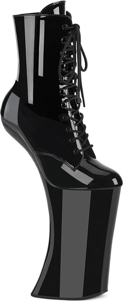 Pleaser - FORBIDDEN-1020 Plateau Laarzen, Paaldans schoenen - US 10 - 40 Shoes - Zwart