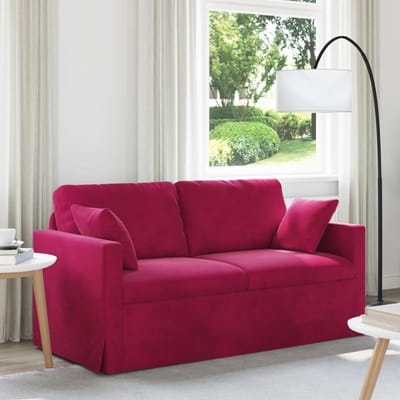 vidaXL - Bank - Wijnrood - 158 - x - 78 - x - 80 - cm - Fluweel