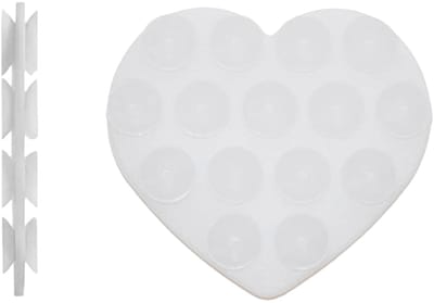 xoxo Wildhearts dubbelzijdige zuignap - Stick On Me Heart - Transparent - Zuignap telefoonhoes telefoon sticker - Sticky sticker - Octobuddy - Popsocket - Telefoonhouder - Hart vormig - Transparant