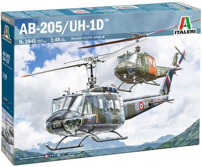 Italeri Modelbouwpakket Helikopters - 2845 Agusta-Bell AB-205 / UH-1D SAR - Italiaanse Reddingshelikopter Plastic - 1:48 - Modelbouw
