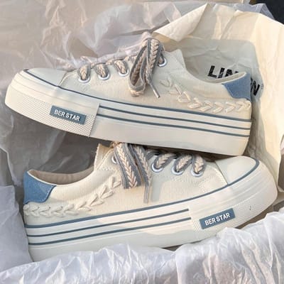 Dames Platform Canvas Schoenen Dames Dikke Zool Hoogte Verhogende Sneakers Voor jonge meisjes Outdoor trainers Vrouwelijk 39