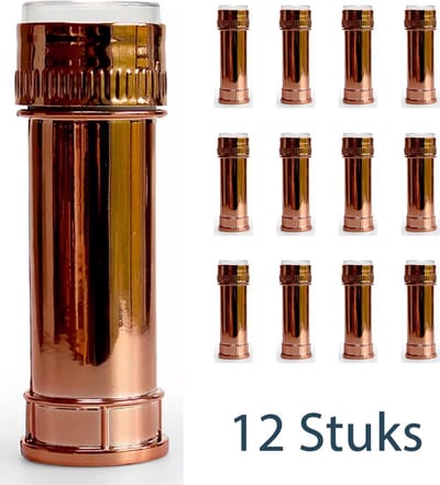 Bellenblazers Rose Goud - Voordeelpack van 12 stuks - Bellenblaas uitdeelcadeautje voor traktatie, kinderen of doopsuiker