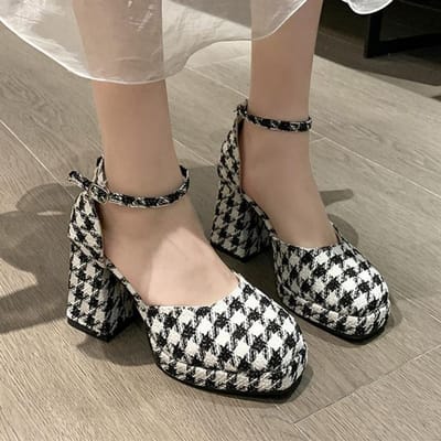 Mode Dikke Dames Hoge Hakken Schoenen Merk Sexy Pumps Lente Zomer Nieuwe Trend Jurk Feest Designer Sandalen Dames Schoenen 38 gray