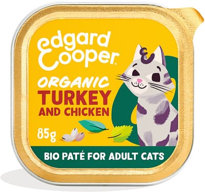 Edgard & Cooper - Adult PatÃ© Organic - Kattenvoer - Kalkoen - 85 g