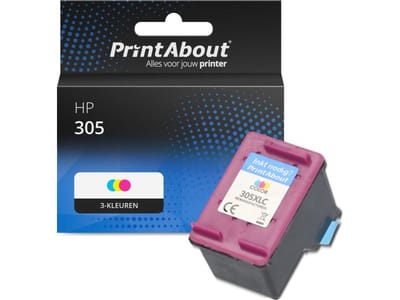 PrintAbout huismerk Inktcartridge 305 (3YM60AE) 3-kleuren Geschikt voor HP