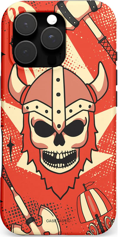 Casetastic hoesje geschikt voor Apple iPhone 16 Pro - MagSafe - Dubbellaagse bescherming - Vurige Valhalla - Fashion Case - Rood Terracotta Crème