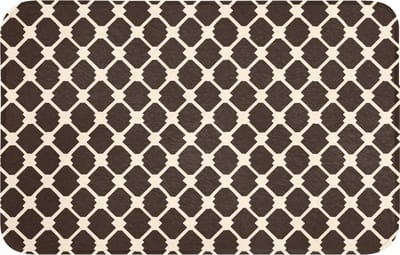 WC mat 80x50 cm - Antislip - Bruin - Ruitpatroon - Geometrisch - Toiletmat - Vloermat - Douchemat - Toilet tapijt - Toiletmatten