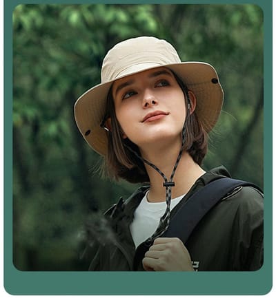 Bucket Hat Dames Heren, Zonnehoed, Cowboyhoed, One Size, Verstelbare Maat 52-58 cm – Beige
