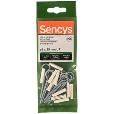 Sencys Universele Plug Nylon - Diam. 5x25mm - 10 Stuks