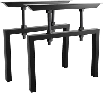 Tafelpoten Metaal - Meubelpoten Set - Tafel Maken - Stabiele Constructie - 72 cm Hoog - Zwart