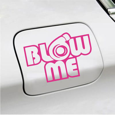 Bumpersticker - Blow Me - 10,1 X 14,8 - Roze