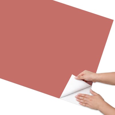 Coloray Meubel Wrap Folie - Roze Meubelfolie - 75x150 cm - Decoratiefolie Zelfklevend Donkere zalm - Meubelfolie Zelfklevend - Minimalist Meubelfolie - Wrapfolie Keuken - Wanddecoratie - Achtergronden en patronen
