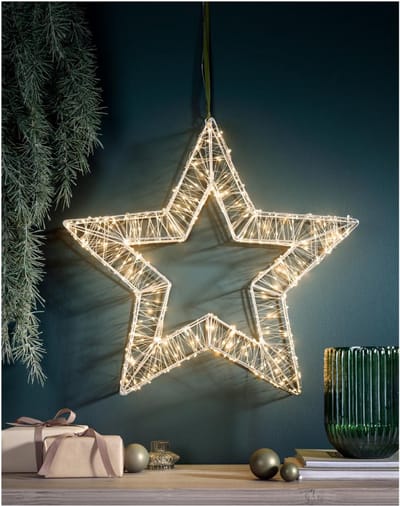 Livarno home Decoratieve LED-Ster - 60 x 58 x 8 cm - Kerst verlichting - Versiering - Netstroom