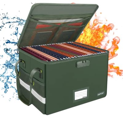 Brandwerende archiefdoos met slot – Groen