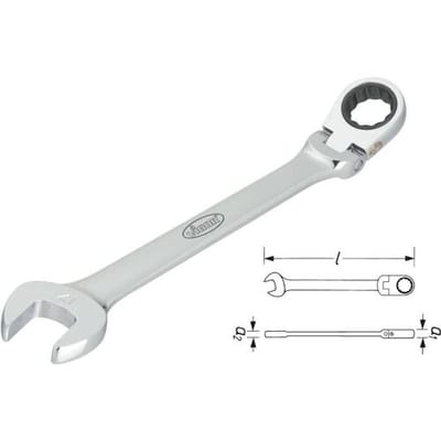 Vigor V2804 Steek-ringratelsleutel Sleutelbreedte (metrisch) 8 mm