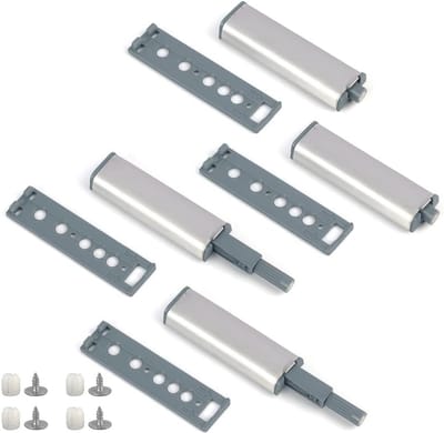 4 Pcs Push Door Opener Push to Open Door Opener, Cabinet Door Damper, Push Opener Cabinet Door, Tip-On Pressure - ShopVlot