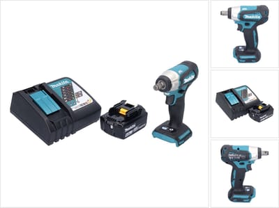 Makita DTW 181 RG1 accu slagmoersleutel 18 V 210 Nm 1/2" borstelloos + 1x oplaadbare accu 6.0 Ah + lader