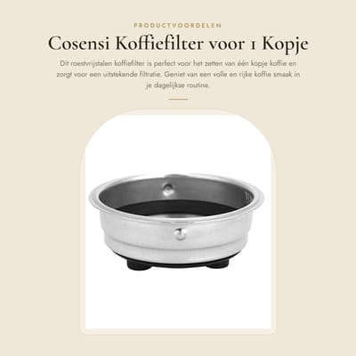 Dailygoods- Koffiefilter - Roestvrij Staal - Ultrafijne Filtratie - Gemakkelijk Schoon Te Maken - Koffiefilterhouder - Praktische Koffieaccessoires - Koffiefiltermand