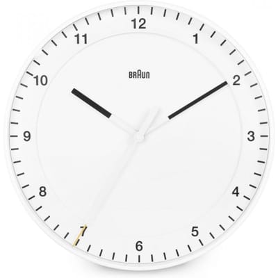 Braun BC17W - Wandklok - Analoog - Kunststof - Wit