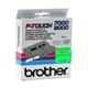 Brother TX-D31 tape zwart op neon groen 12mm x 15m (origineel)