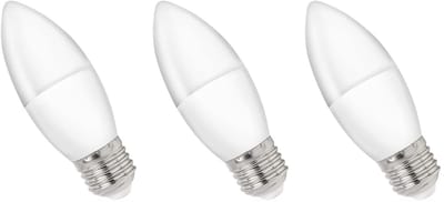 Spectrum LED Kaarslamp E27 1W - 230V - 90 Lumen - 4000K Neutraal Wit - Natuurlijk Licht - Energiezuinig - 3 stuks