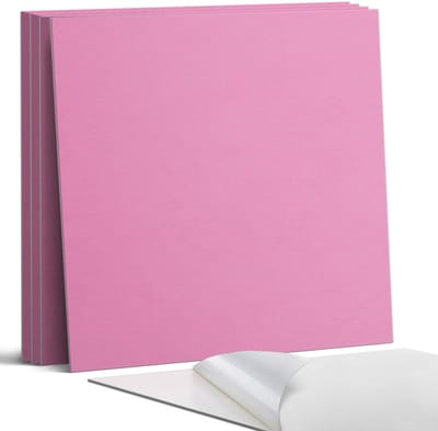 Coloray Wandpanelen Zelfklevend - Pastelroze kleur Zelfklevende Wandpanelen - 50 cm x 50 cm - Roze Wandpaneel PVC - 4 stuks - Eénkleurige Wandpanelen Zelfklevend - Wandpanelen Keuken - Wandpaneel Badkamer