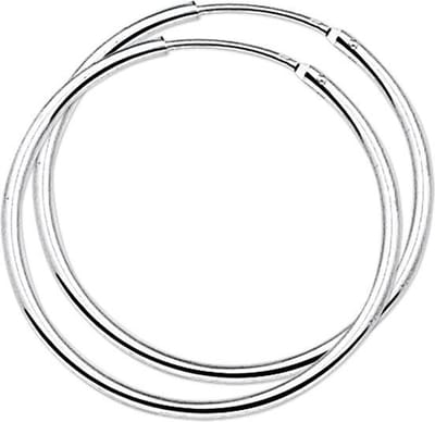 TFT Oorring Ronde Buis Zilver Gerhodineerd Glanzend 1.5 mm x 32 mm