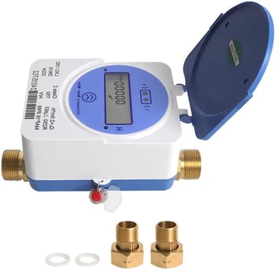 Slimme Watermeter - Digitale Watermeter - Waterverbruik Meten - Realtime Data & Alarm - DN15 - Grijs