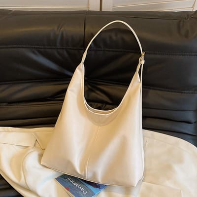 Nouveau Sac Fourre-tout Connaissement à Main Épaule Sac pour Femmes Rétro Simple Grand Sac Sac Fourre-tout blanc