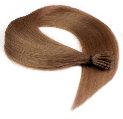 hair2heart Premium Nanoring Extensions Echt haar glad - 25 strengen 1 g 60 cm 8/1 lichtblond as
